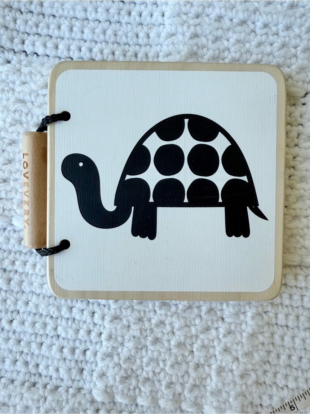 Lovevery Wooden High Contrast Animal Board Book